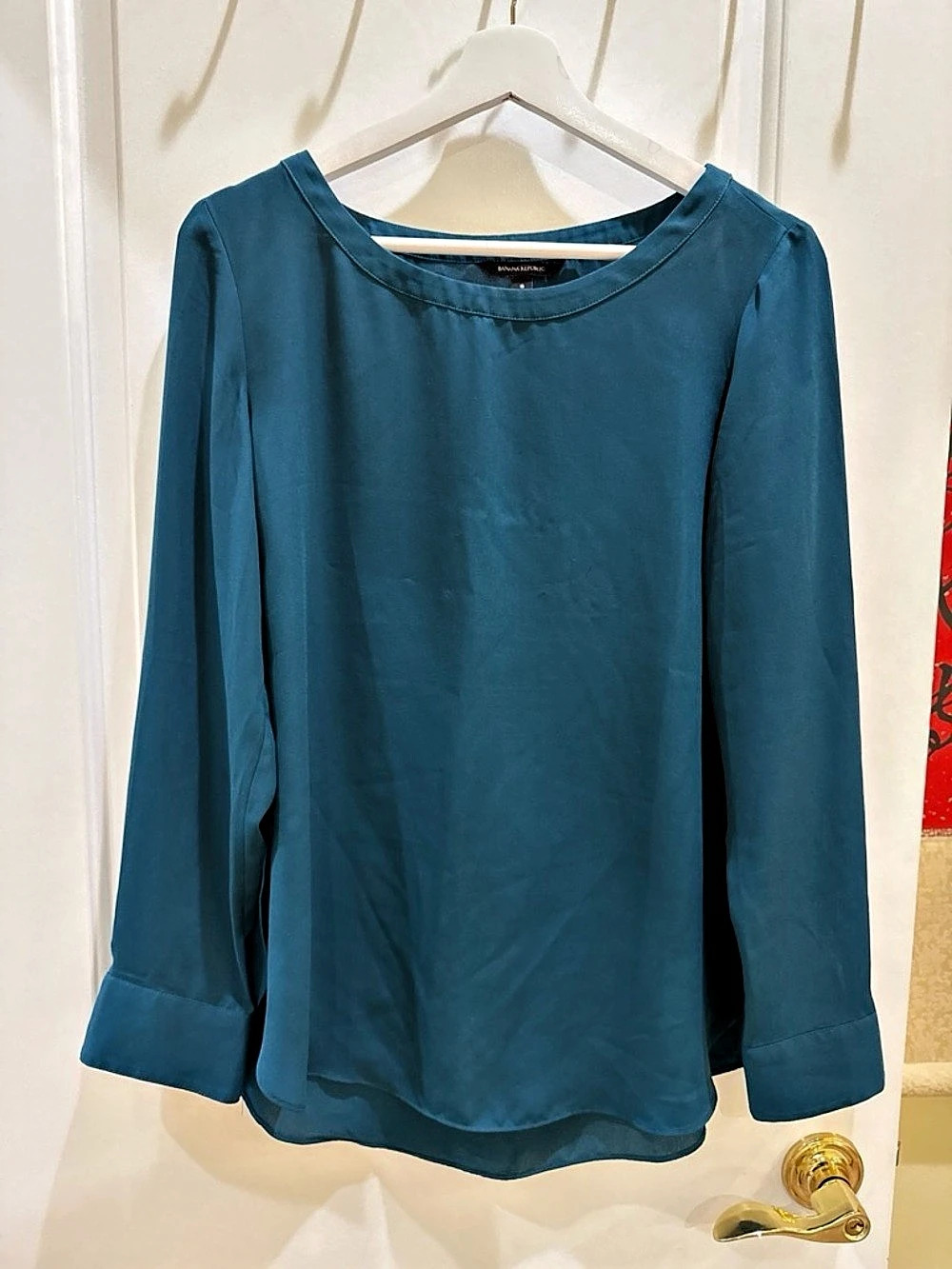 Banana Republic Long Sleeve Blouse in Blue Size Small Like New